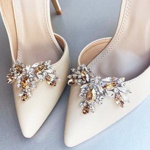 SelinishDesign Bridal Shoe Clip, Ivory Wedding Shoes, Flower Shoe Clip, Wedding Accessories, Ivory Wedding - code: SH153