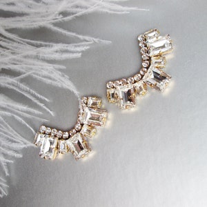 Shoe clips, Bridal shoe clips, Crystal shoe clips, Shoe embellishments, Shoe jewelry rhinestone clips, Art Deco clips for shoes