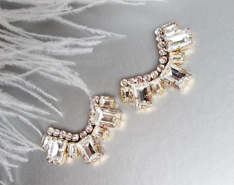Schoenclips, bruidsschoenclips, kristallen schoenclips, schoenversieringen, schoensieraden Strass clips, Art Deco clips voor schoenen