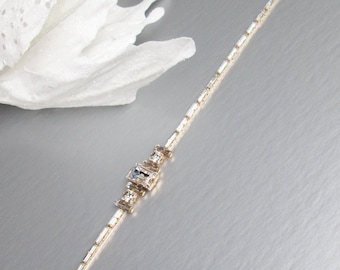 Art Deco Style Dainty Premium European crystal bridal belt, Super skinny bridal belt, Dainty crystal belt sash, Thin rhinestone belt