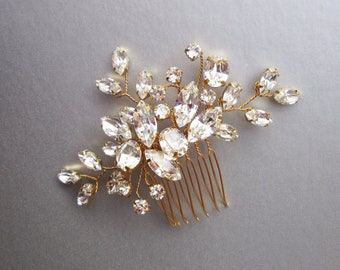 Premium European Crystal bridal hair comb, Wedding hair comb, Rhinestone bridal comb, Wedding hair vine, Small bridal comb