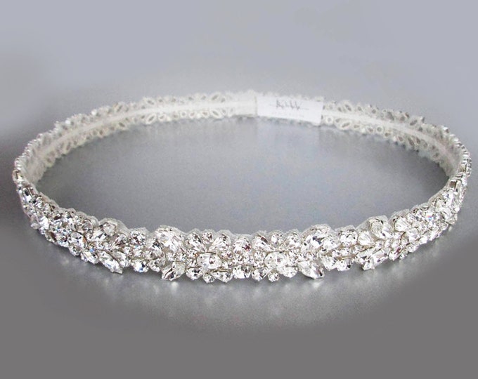 Bridal belt, wedding belt sash, crystal belt fitted, rhinestone belt with clasp made to fit, luxe belt