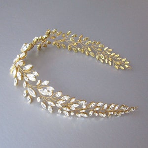 Crystal hair vine in gold, silver or rose gold, Crystal Headband, Wedding hair vine, Bridal headband, Bridal crystal hair vine