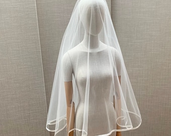 Korty - Velo Da Sposa A 2 Livelli, Con Bordo A Nastro, Per Matrimonio, Con Pettine - Foto 9