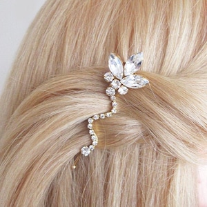 Bridal crystal bobby pin, Crystal bobby pin, Wedding hair pin, Rhinestone bobby pin, Premium European Crystal clip in gold, silver rose gold