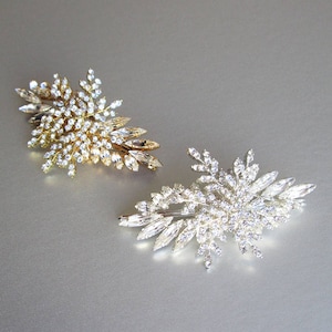 Bridal hair pin, Crystal bobby pin, Wedding crystal hair clip, Leaf crystal bobby pin, Rhinestone clip,Silver, gold, rose gold pin