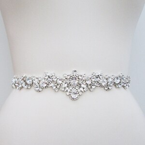 Bridal belt, Bridal belt sash, Crystal belt in silver or gold, Wedding belt, Waist sash, Premium European Crystal, Rhinestone bridal sash image 4