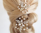 Hair pins, Bridal crystal hair pins, Hair clips, Sparkly leaf hair pins, Bridal hair pins in gold, silver, rose gold