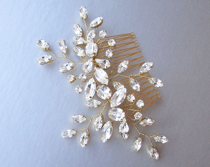 Crystal bridal hair vine, Bridal hair comb, Wedding hair comb, Premium European Crystal comb, Rhinestone bridal comb Wedding hair vine