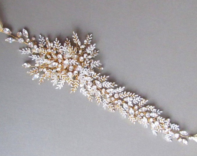 Bridal belt, Exquisite crystal belt sash, Bridal crystal belt sash, Wedding crystal belt, Crystal floral belt, Gold or silver belt