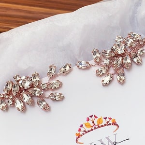 Rose gold Premium European Crystal Shoe clips, Bridal shoe clips, Crystal Shoe embellishments, Shoes jewelry,  Rhinestone Party Shoe clips