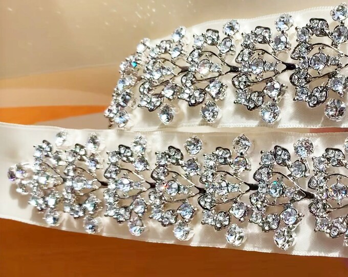 Bridal belt, Exquisite crystal bridal belt,  bridal belt, Rhinestone belt sash, Bridal crystal belt, Wedding belt sash,