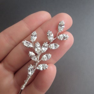 Bridal hair pin, crystal bobby pin, Wedding crystal bobby pin, Leaf crystal bobby pin hair clip, Silver gold rhinestone bobby pin
