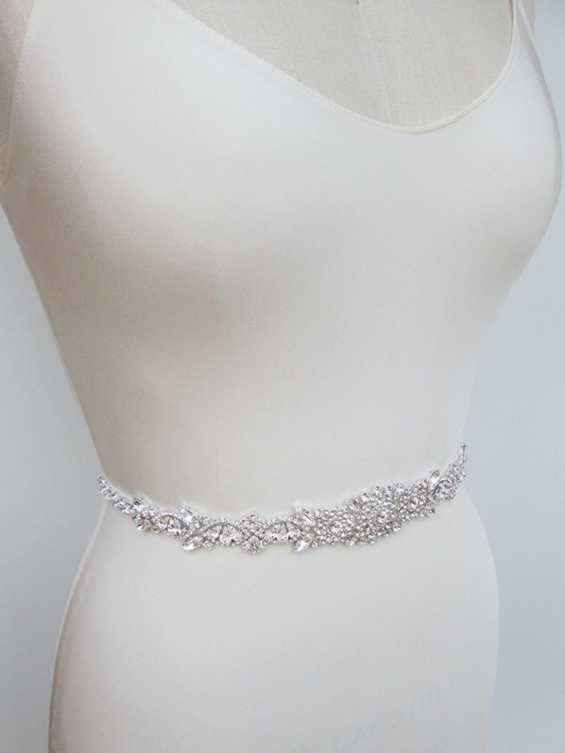 Bridal belt, Wedding belt, Bridal belt sash, Premium European Crystal bridal belt, Bridal beaded rhinestone belt, Bridal crystal belt sash image 7