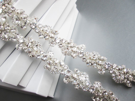 Bridal belt sash, Skinny bridal belt, Wedding belt, Crystal belt, Rhinestone bridal belt, Bridal belt in gold, silver, rose gold