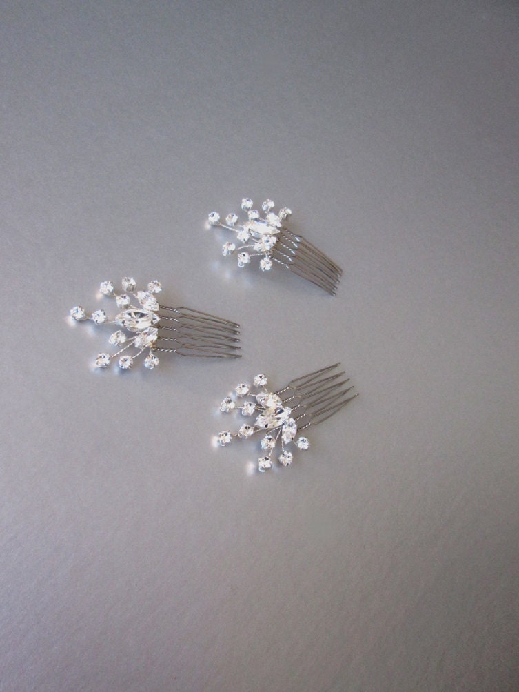Crystal hair combs, Bridal crystal hair combs, Wedding hair pins, Crystal hair combs, Sparkly