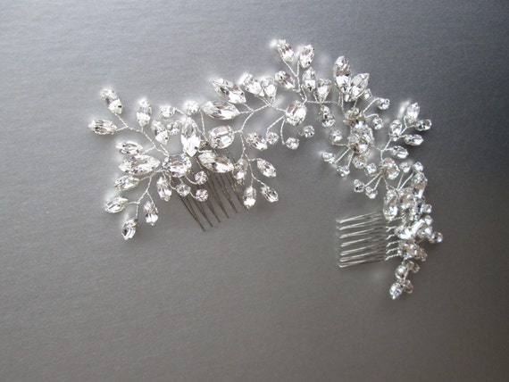 Crystal bridal hair vine, Bridal hair comb, Wedding hair comb, Premium European Crystal bridal comb, Sparkly headpiece, Wedding hair vine