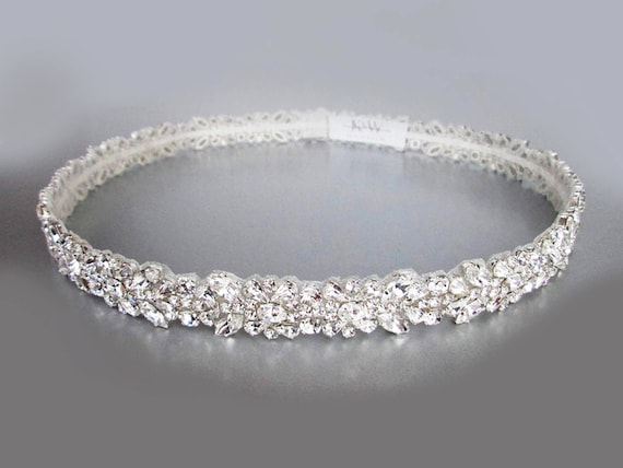 Bridal belt, wedding belt sash, crystal belt fitted, rhinestone belt with clasp made to fit, luxe belt