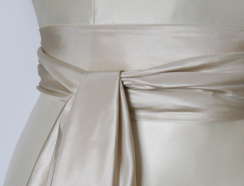 SALE Bridal Sash Belt in Silk Taffeta Light Champagne / - Etsy