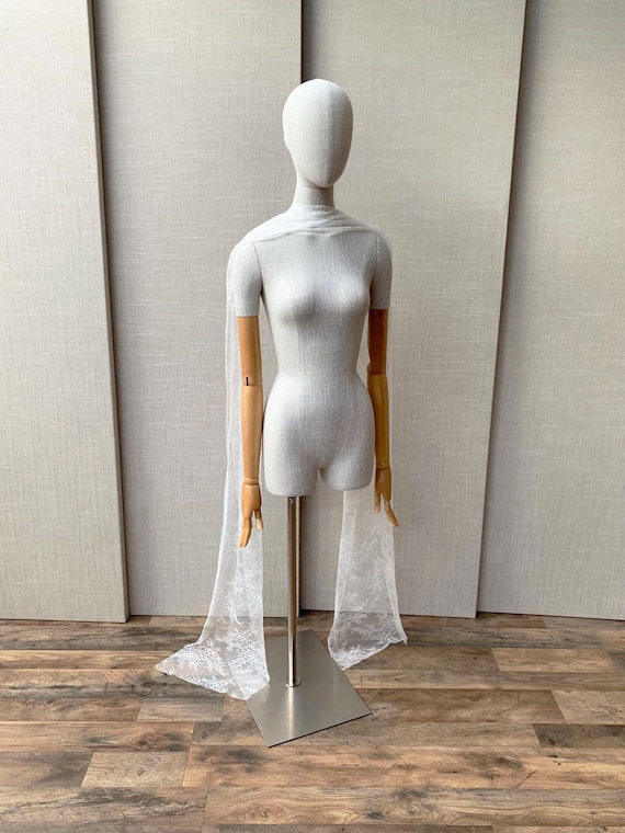 Lace scarf, Delicate soft Chantilly lace wedding scarf, Sheer lace wrap for special occasion, Bridal Scarf Sheer Shawl for neck shoulders