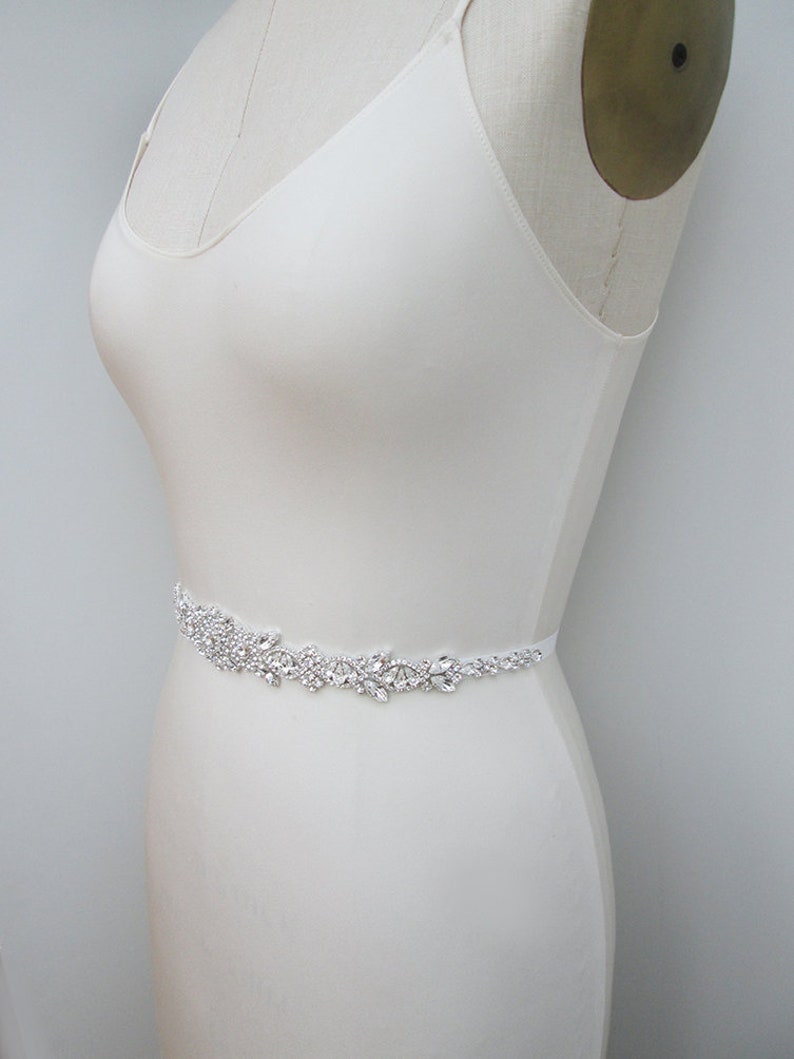 Bridal belt, Wedding belt, Bridal belt sash, Premium European Crystal bridal belt, Bridal beaded rhinestone belt, Bridal crystal belt sash image 5