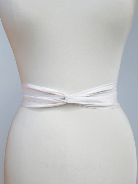 Silk shantung bridal sash belt, Couture bridal sash, Bridal sash belt in silk shantung, Cross front ribbon belt sash, Wedding belt sash