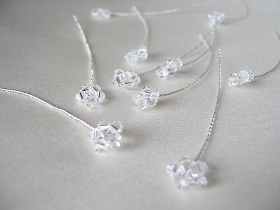 Twinkle little star - Crystal hair pins - Bridal crystal hair pins, Sparkly crystal pins, includes 10 pieces