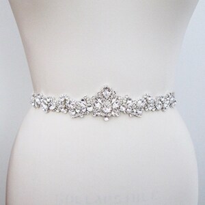 Bridal belt, Bridal belt sash, Crystal belt in silver or gold, Wedding belt, Waist sash, Premium European Crystal, Rhinestone bridal sash image 10
