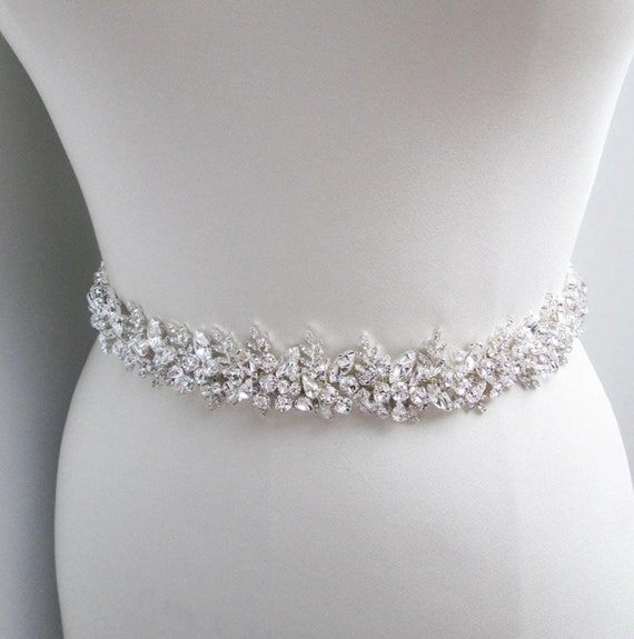 Bridal belt, Premium Crystal wedding belt, Floating crystal belt, Exquisite rhinestone belt