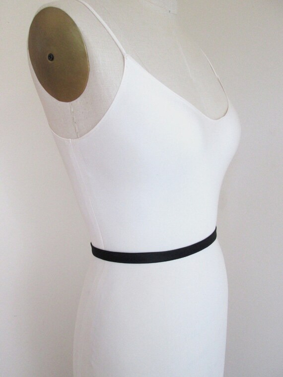 Little black belt, Bridal belt sash, Silk satin skinny belt, Satin ribbon sash, Button closure wedding belt, Fitted bridal belt sash