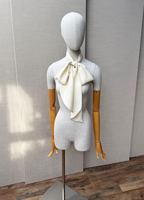 Crepe Silk scarf, Modern bridal scarf in matte pure silk crepe, 100% Silk crepe skinny wedding scarf, special occasion scarf
