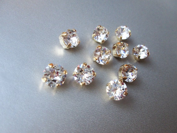 Crystal Buttons Rhinestone Bridal Buttons Small Bridal Buttons Wedding Dress Buttons Gold Silver Rose Gold 10 Pc. Etsy UK
