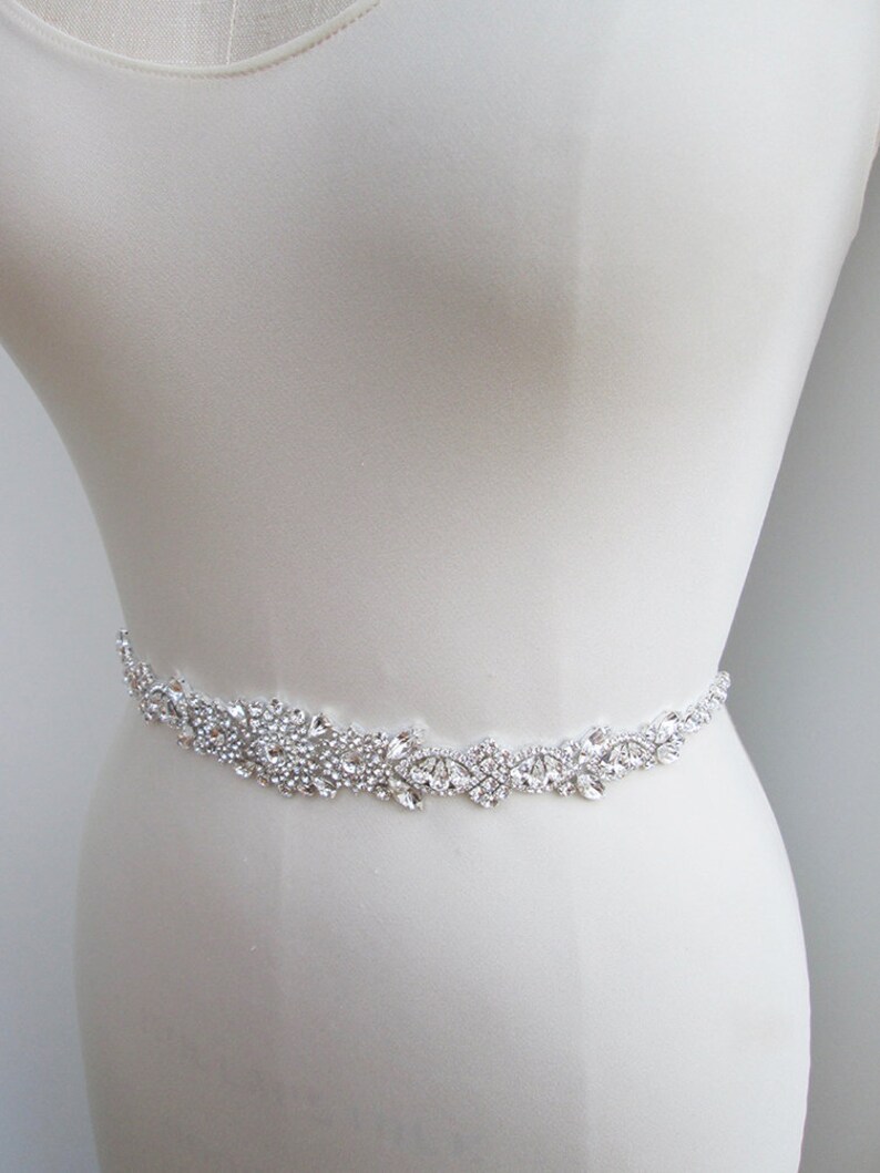 Bridal belt, Wedding belt, Bridal belt sash, Premium European Crystal bridal belt, Bridal beaded rhinestone belt, Bridal crystal belt sash image 6