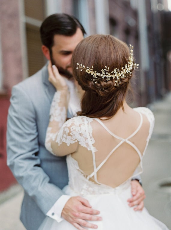 Crystal hair vine, Bridal Headband, Bridal rhinestone hair vine, Wedding headpiece, Bridal hair vine, gold, silver, rose gold