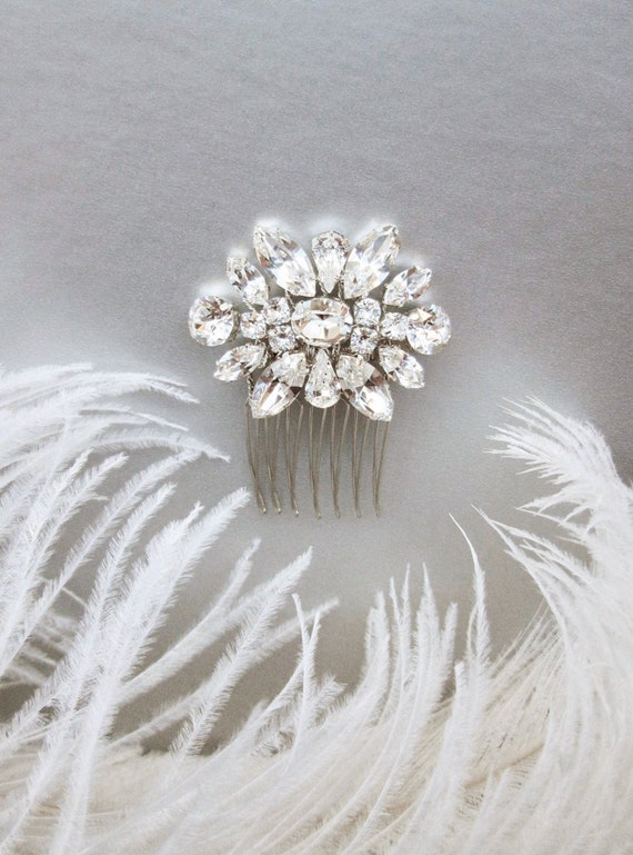 Crystal bridal hair comb, Wedding hair comb, Bridal comb, Rhinestone bridal comb, Small bridal comb clip