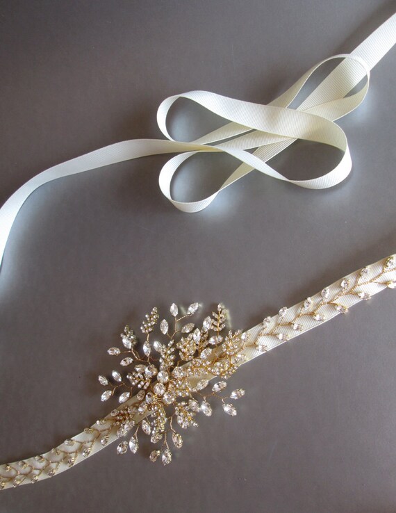 Crystal Bridal Belt Sash: Rhinestone Wedding Dress Belt  display picture 3