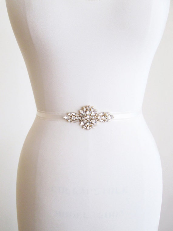 Bridal belt, Bridal belt sash, Wedding belt sash, Crystal belt, Rhinestone bridal belt, Skinny bridal sash, Bridal belt sash