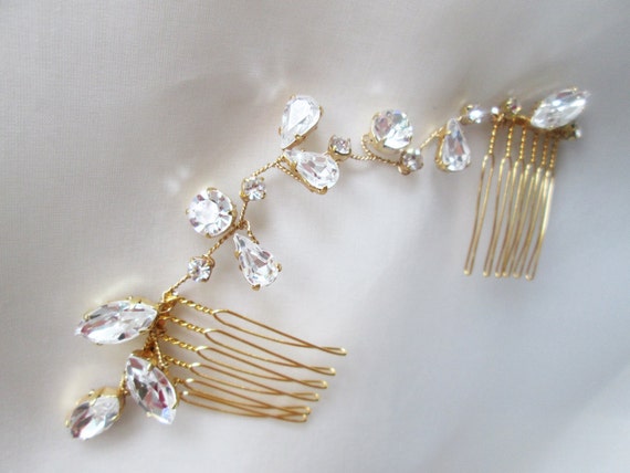 Crystal hair vine, Bridal crystal hair vine, Dainty crystal hair vine, Sparkly bridal head piece