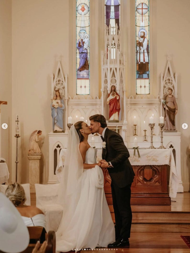 Velo di seta, Velo da sposa squisito in organza di seta al 100%, Velo da sposa Couture con fard, Velo lungo a cascata da cattedrale immagine 13