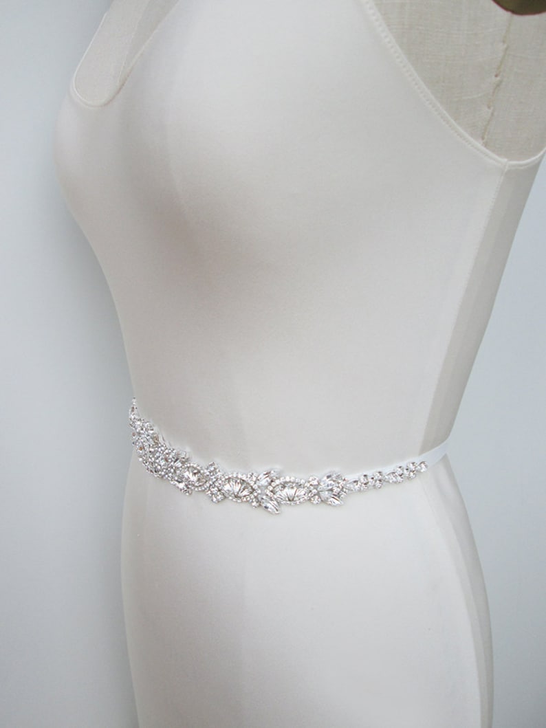 Bridal belt, Wedding belt, Bridal belt sash, Premium European Crystal bridal belt, Bridal beaded rhinestone belt, Bridal crystal belt sash image 4
