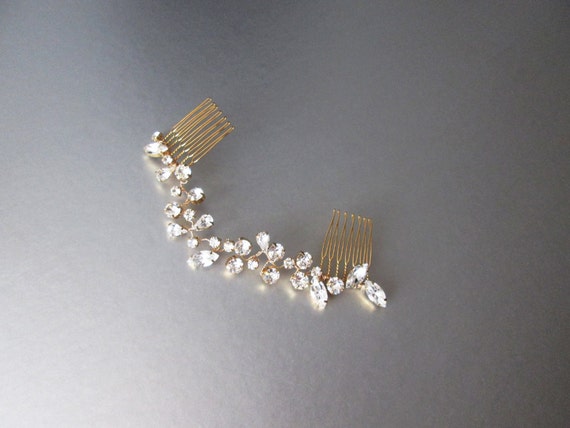 Crystal hair vine, Bridal hair comb, Wedding hair Premium European Crystal hair vine, Dainty crystal hair vine, Sparkly bridal headpiece