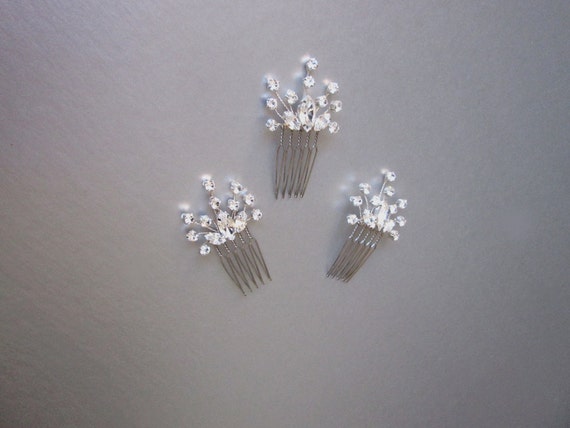 Crystal hair combs, Bridal crystal hair combs, Wedding hair pins, Crystal hair combs, Sparkly bridal spray pins combs