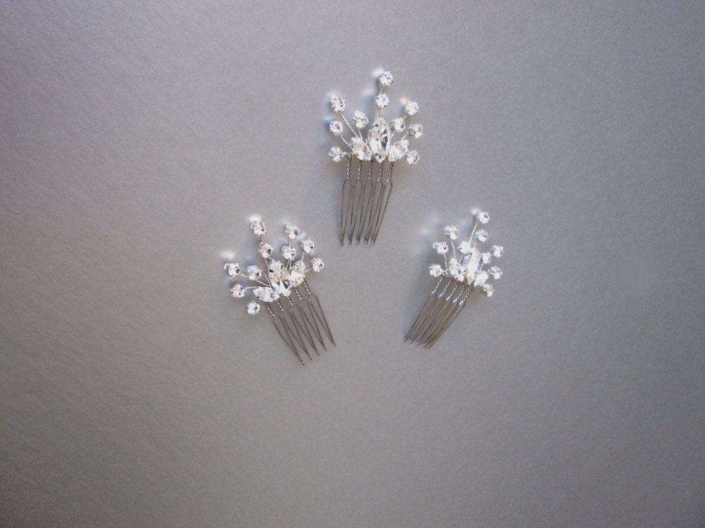 Crystal hair combs, Bridal crystal hair combs, Wedding hair pins, Crystal hair combs, Sparkly