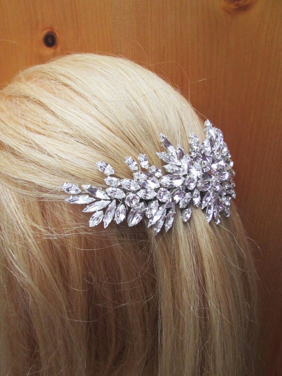 Crystal hair vine, Bridal comb, Wedding hair Premium European Crystal hair vine, Leaves crystal hair vine, Bridal headpiece hair comb