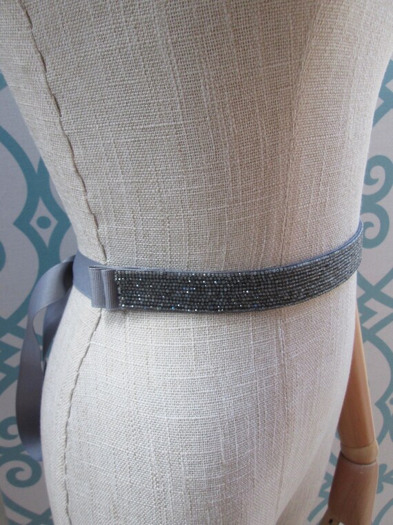 Bridal belt, Blue Labradorite Gemstone bridal belt sash, Something blue Wedding belt, Silver bridal belt sash, Beaded bridal belt