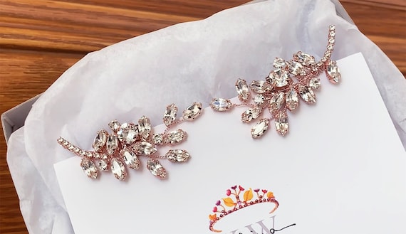 Rose gold Premium European Crystal Shoe clips, Bridal shoe clips, Crystal Shoe embellishments, Shoes jewelry,  Rhinestone Party Shoe clips