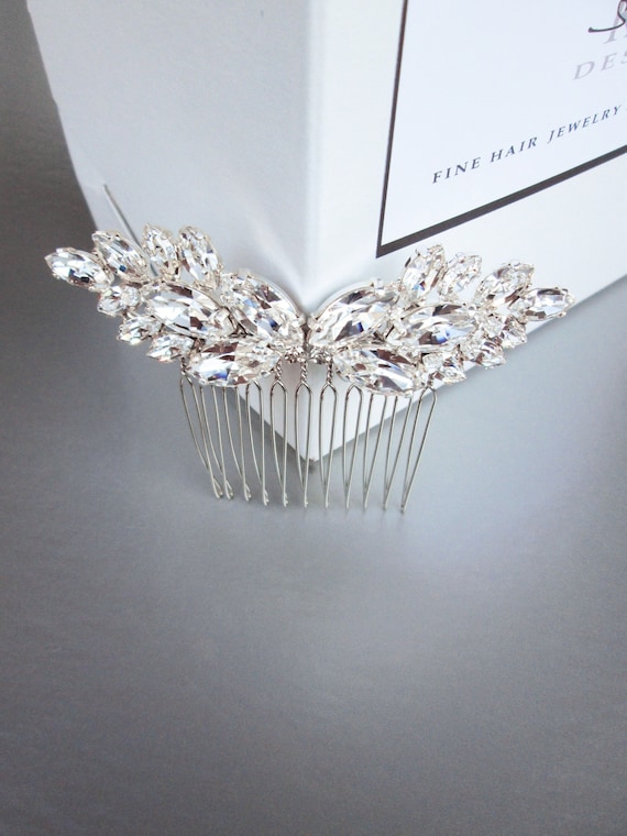 Premium European Crystal bridal hair comb, Wedding hair comb, Rhinestone bridal comb, Wedding hair vine, Small bridal comb