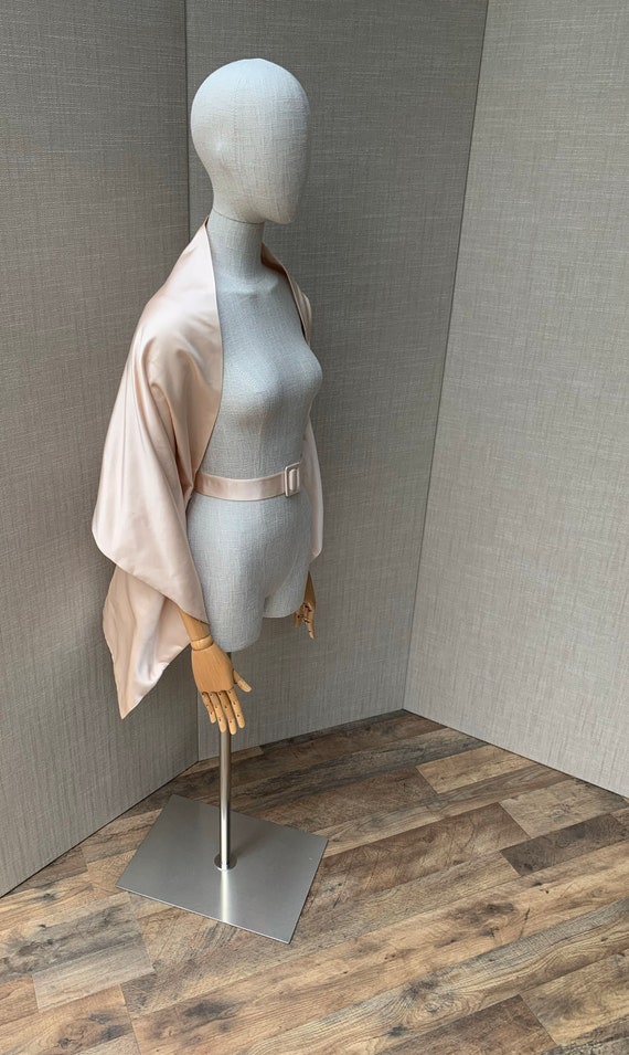 Silk wrap, Evening gown shoulder wrap, Wedding dress shawl shoulder cover, Silk Duchess satin bridal shawl wrap, Special occasion stole