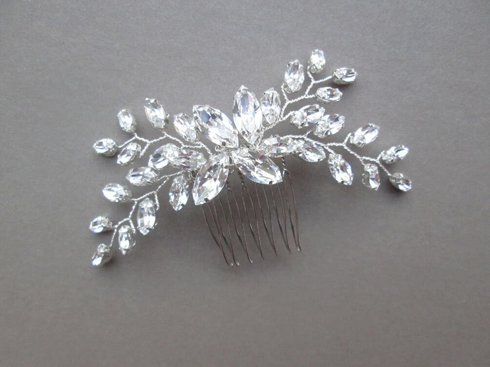 Crystal Hair Comb - wide 8