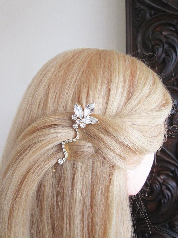 Bridal crystal bobby pin, Crystal bobby pin, Wedding hair pin, Rhinestone bobby pin, Premium European Crystal clip in gold, silver rose gold